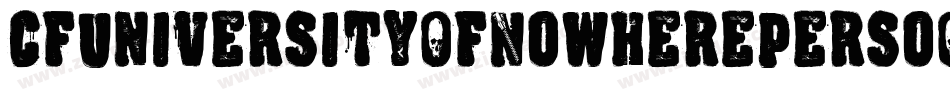 CfUniversityOfNowherePersoOutline-RpqMv字体转换