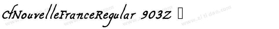 CfNouvelleFranceRegular-903Z字体转换