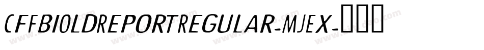 CfFbiOldReportRegular-MJEx字体转换