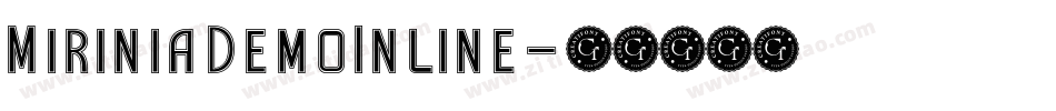 MiriniaDemoInline字体转换