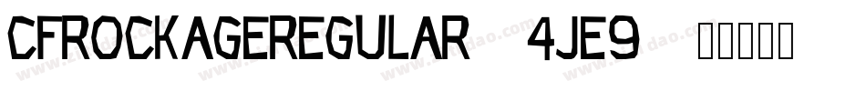 CfRockAgeRegular-4je9字体转换