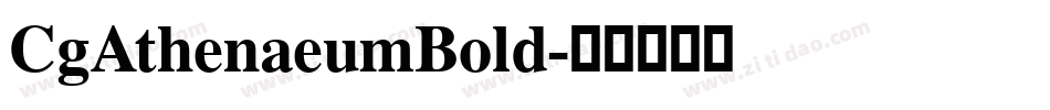 CgAthenaeumBold字体转换