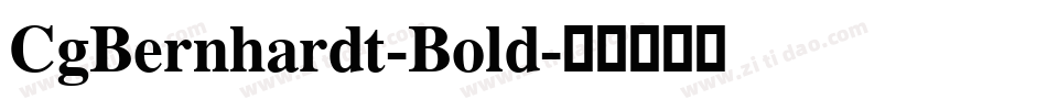 CgBernhardt-Bold字体转换