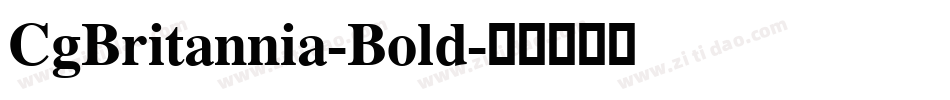 CgBritannia-Bold字体转换