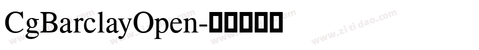 CgBarclayOpen字体转换