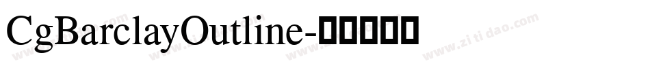 CgBarclayOutline字体转换