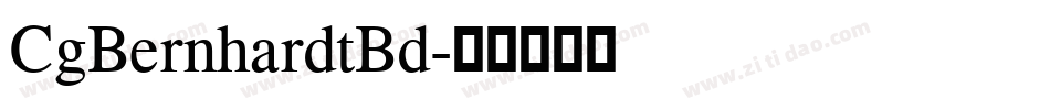 CgBernhardtBd字体转换