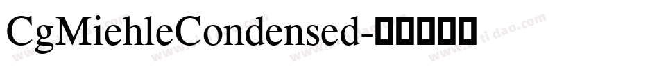 CgMiehleCondensed字体转换