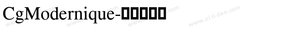 CgModernique字体转换