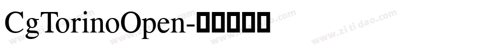 CgTorinoOpen字体转换