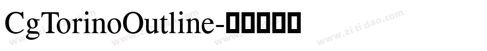 CgTorinoOutline字体转换