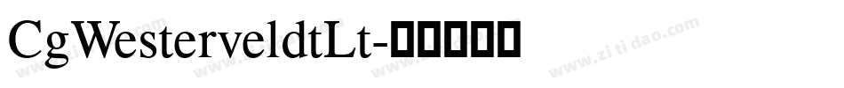 CgWesterveldtLt字体转换