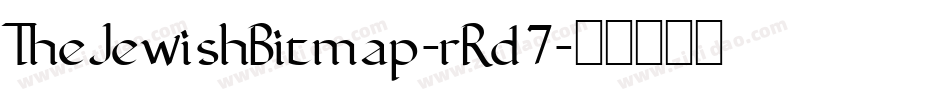 TheJewishBitmap-rRd7字体转换