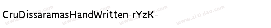 CruDissaramasHandWritten-rYzK字体转换