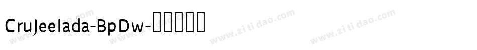CruJeelada-BpDw字体转换