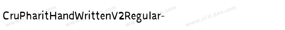 CruPharitHandWrittenV2Regular-Pyed字体转换
