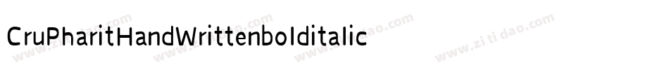 CruPharitHandWrittenbolditalic-XypP字体转换