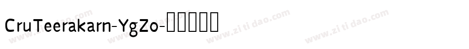CruTeerakarn-YgZo字体转换