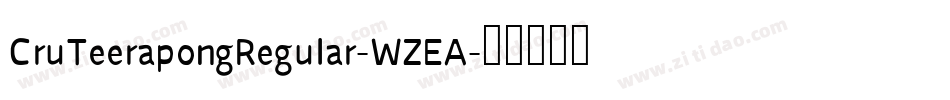 CruTeerapongRegular-WZEA字体转换
