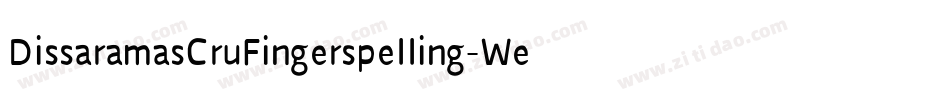 DissaramasCruFingerspelling-WedA字体转换