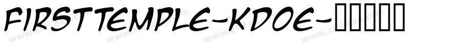 FirstTemple-Kd0e字体转换