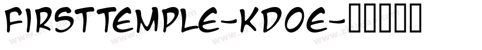 FirstTemple-Kd0e字体转换
