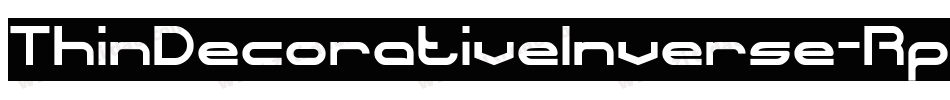 ThinDecorativeInverse-Rpvee字体转换