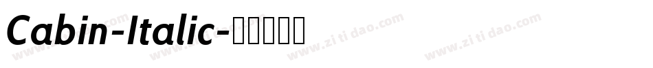 Cabin-Italic字体转换