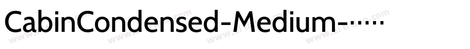 CabinCondensed-Medium字体转换