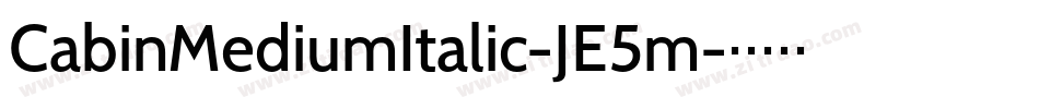 CabinMediumItalic-JE5m字体转换