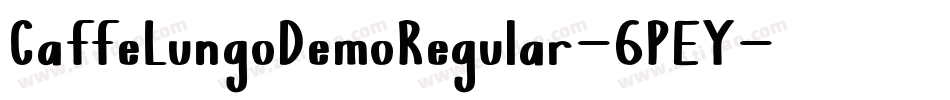 CaffeLungoDemoRegular-6PEY字体转换