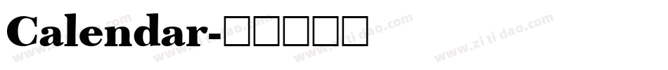 Calendar字体转换