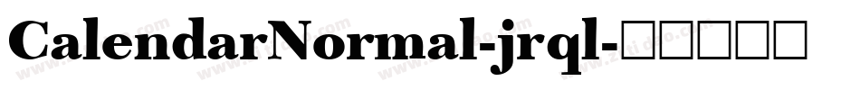 CalendarNormal-jrql字体转换