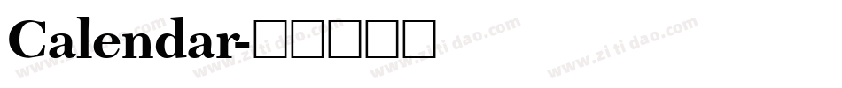 Calendar字体转换