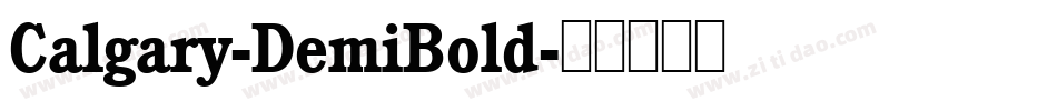 Calgary-DemiBold字体转换