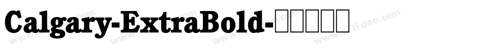 Calgary-ExtraBold字体转换