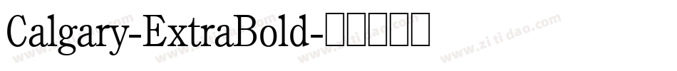 Calgary-ExtraBold字体转换