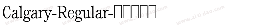 Calgary-Regular字体转换