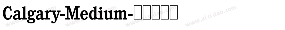 Calgary-Medium字体转换