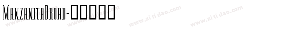 ManzanitaBroad字体转换