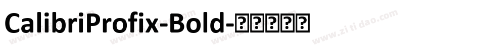 CalibriProfix-Bold字体转换