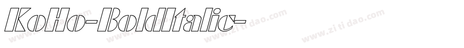 KoHo-BoldItalic字体转换