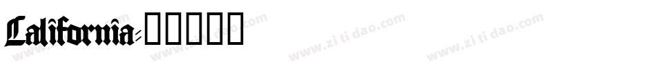 California字体转换