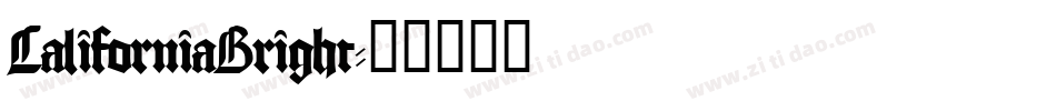 CaliforniaBright字体转换