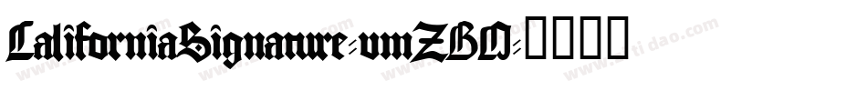 CaliforniaSignature-vmZBO字体转换