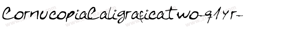 CornucopiaCaligraficaTwo-q1yr字体转换