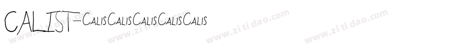CALIST字体转换