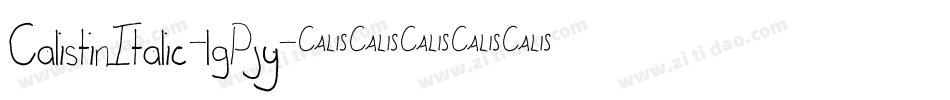 CalistinItalic-lgPjy字体转换