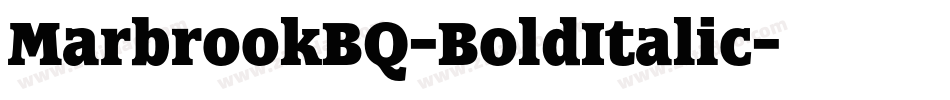 MarbrookBQ-BoldItalic字体转换