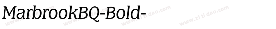 MarbrookBQ-Bold字体转换
